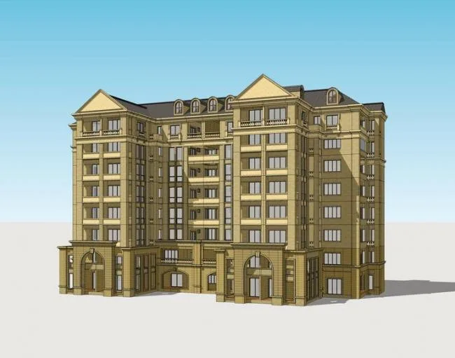 Sketchup Residential Model | Small and High rise Residential Buildings, Residential Buildings, French Style, Classical Style