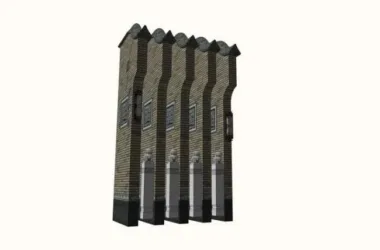 SketchUp Material Model: Huizhou Horsehead Wall Component-BIM WORLD