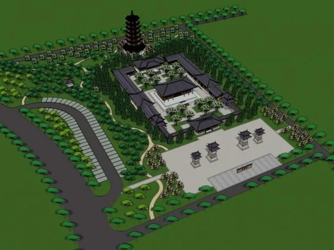 Sketchup Ancient Architecture Model | Multi story Temple, Ancient Temple, Chinese Style, Ancient Architecture