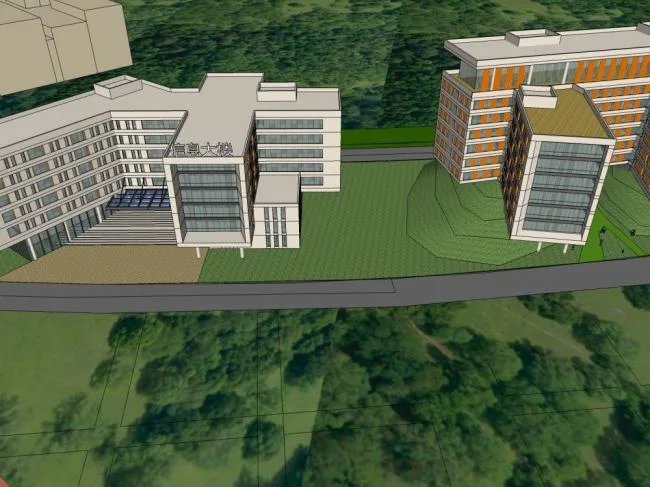 Sketchup School Model | Multi story School, Teaching Building, Education Base, Modern Style
