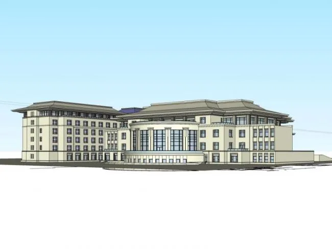 Sketchup Hotel Model | Multi story Hotel, Modern Style