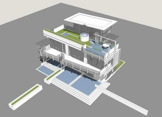 Modern Solo Villa Design | SketchUp 3D Model