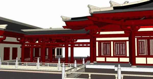Sketchup Cultural Model | Multi story Song Dynasty Museum, Cultural Architecture, Chinese Style