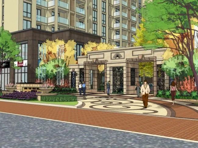 Sketchup Landscape Model | Community Landscape, Residential Landscape, Classical Style