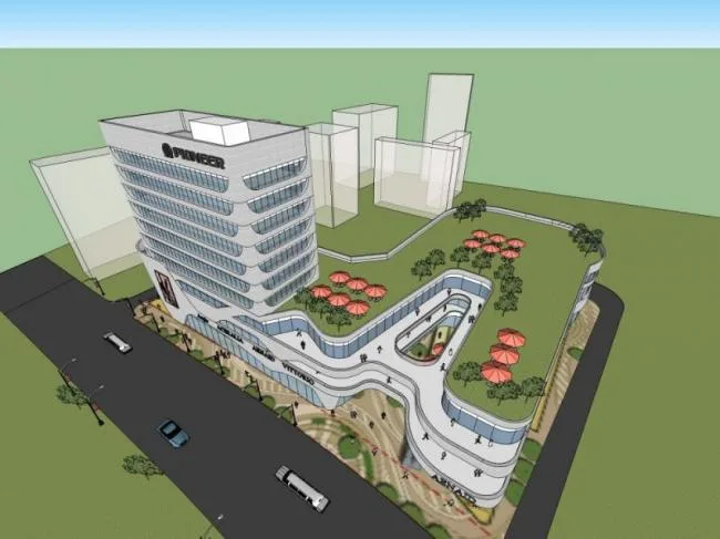 Sketchup Complex Model | Multi story Commercial Complex, Hotel, Modern Style