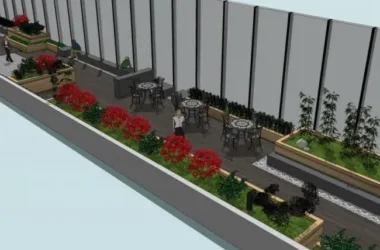 Modern Roof Garden Landscape Model in SketchUp-BIM WORLD