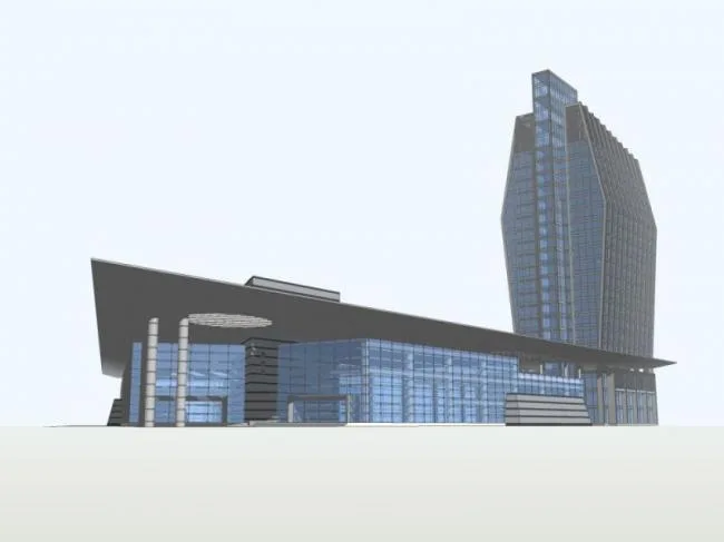 Sketchup Complex Model | Multi story Commercial Complex, Modern Style