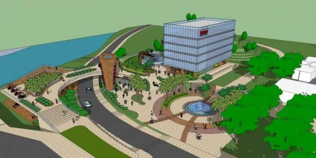 Sketchup Cultural Model | Multi story Art Center, Cultural Architecture, Modern Style