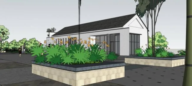 Sketchup Sketch Model | Public Toilet, Chinese Style