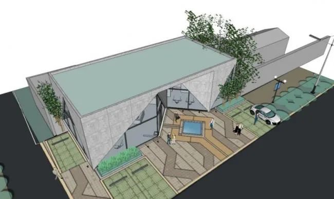 Sketchup Cultural Model | Multi story Activity Center, Cultural Architecture, Concrete, Modern Style