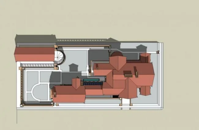 Sketchup Villa Model | Dana Thomas Villa, Wright, Classical Style