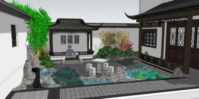 Sketchup Ancient Architecture Model | Multi story Courtyard, Chinese Style, Ancient Architecture