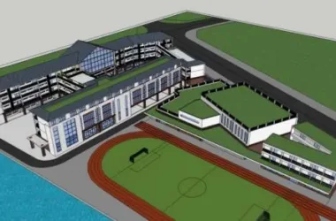 Multi-Story Primary School Model in New Chinese Style | Educational & Teaching Building in SketchUp-BIM WORLD