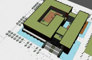 SketchUp Cultural Model: Multi-Story Exhibition Hall with Modern Architectural Design-BIM WORLD