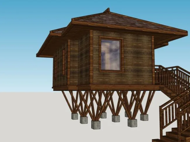 Sketchup Villa Model | Solo Villa, Modern Style