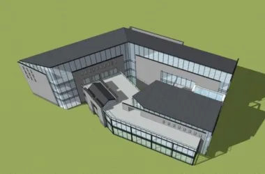 SketchUp Business Model: Multi-Story Commercial Building in Modern Chinese Style-BIM WORLD