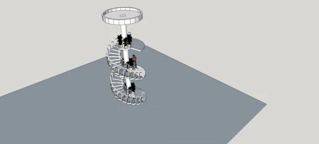SketchUp Material Models: Rotating Stairs and Component Textures