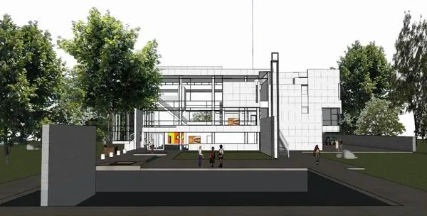 Sketchup Residential Model | Multi story Activity Center, Residential Clubhouse, Modern Style