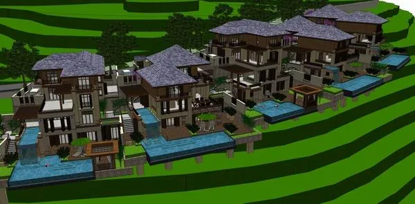 Sketchup Villa Model | Stacked Villa, Classical Style
