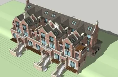 SketchUp Villa Models: British and Classical Row House Designs-BIM WORLD