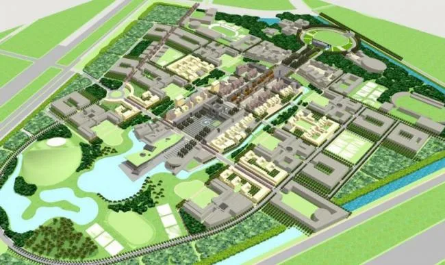 Sketchup Planning Model | Multi story Tianjin University Campus Planning, Modern Style