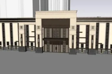 SketchUp Business Model: Modern Low-Rise Commercial Building Complex-BIM WORLD