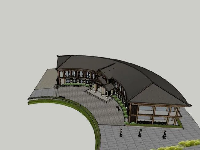 Sketchup Hotel Model | Hotel, Chinese Style