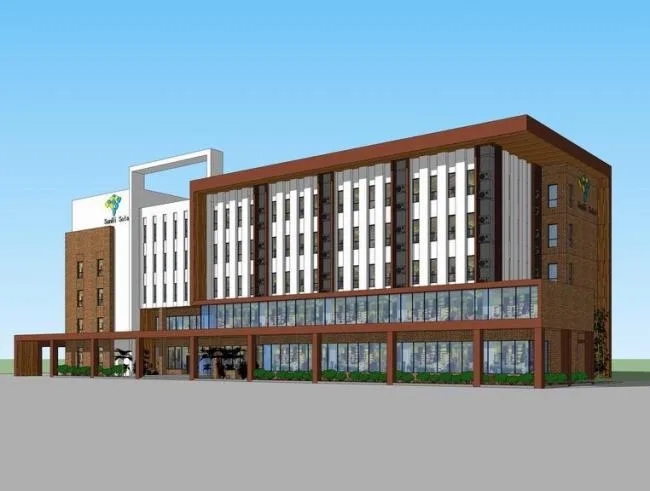 Sketchup Office Model | Multi story Small Office Building Facade, Modern Style