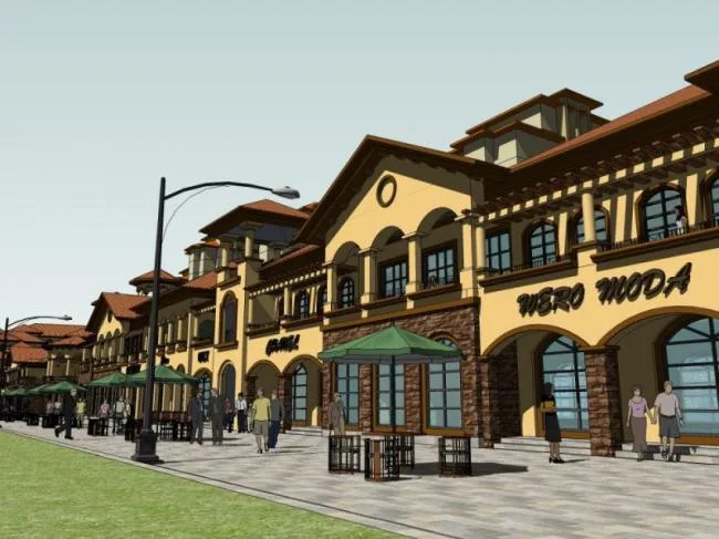 Sketchup Business Model | Commercial Street, Spanish Classical Style
