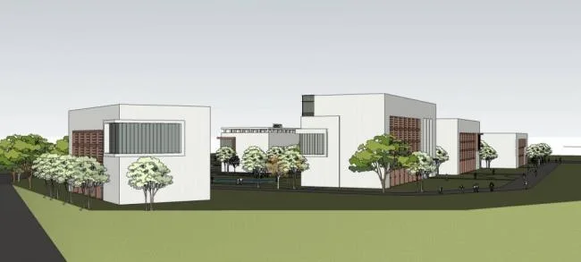 Modern Multi-Story Hospital Model in SketchUp