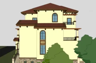 Classical Style Single-Family Villa Model in SketchUp-BIM WORLD
