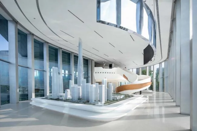 BIM Architecture | Strolling through the Flowers, Warm and Transparent: Shenzhen Shimao Shenzhen Hong Kong International Center Exhibition Hall/Water Stone Design