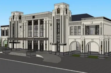 SketchUp Business Model: Multi-Story Clubhouse and Western Neoclassical Commercial Building-BIM WORLD