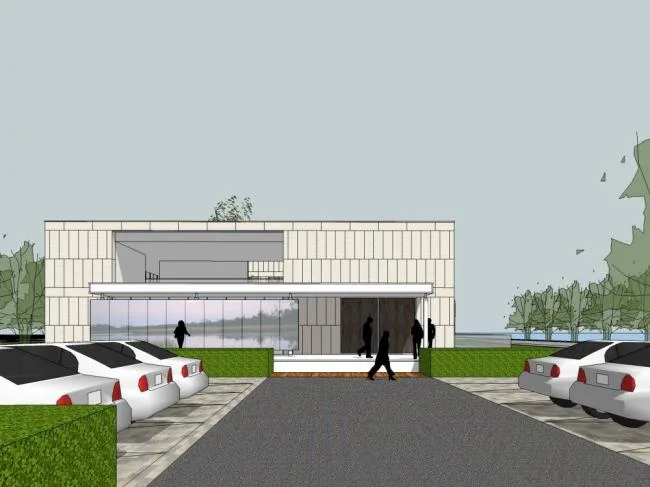 Sketchup Business Model | Multi story Commercial Sales Office, Modern Style