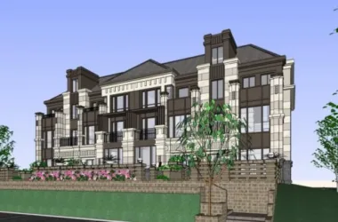 Modern Multi-Row Villa Design in SketchUp-BIM WORLD