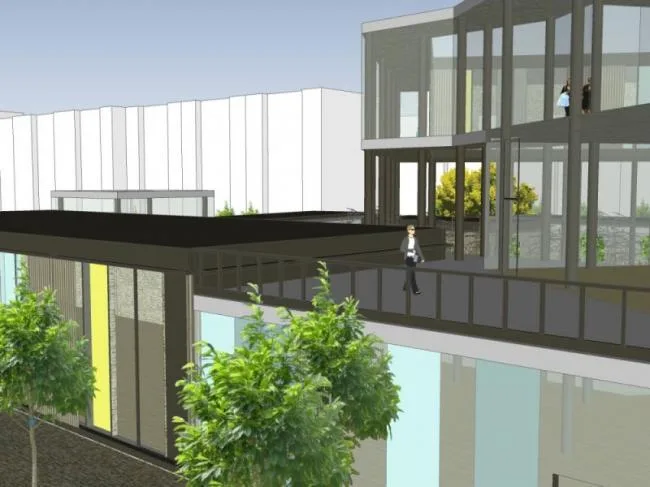 Sketchup Business Model | Multi story commercial building, modern style