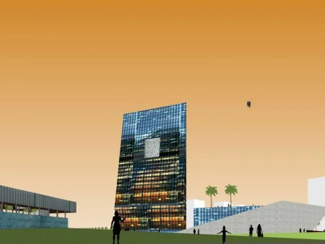 Sketchup Cultural Model | Multi story Art Center, Cultural Architecture, Modern Style