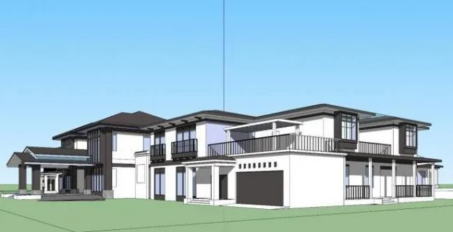 Sketchup Hotel Model | Multi story Club Resort Hotel, Modern Chinese Style