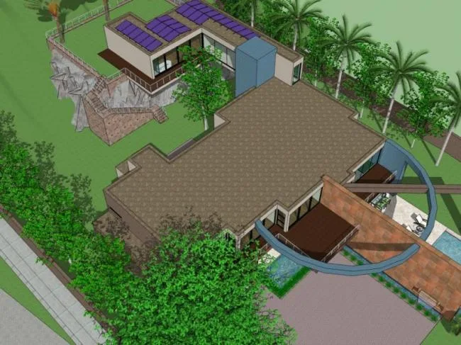 Sketchup Villa Model | Solo Villa, Modern Style