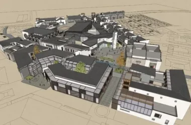SketchUp Business Model: Multi-Story Commercial Pedestrian Street and Chinese-Style Plaza-BIM WORLD