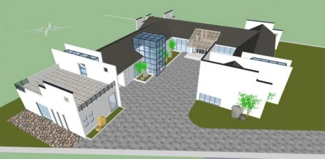 Sketchup Business Model | Low Level, Business Club, Modern Style