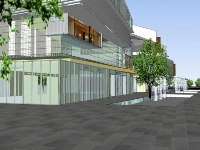 Sketchup Business Model | Multi story Shopping Center, Modern Style