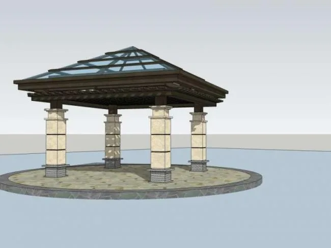 Sketchup Sketch Model | Pavilion, Classical Style, Sketch