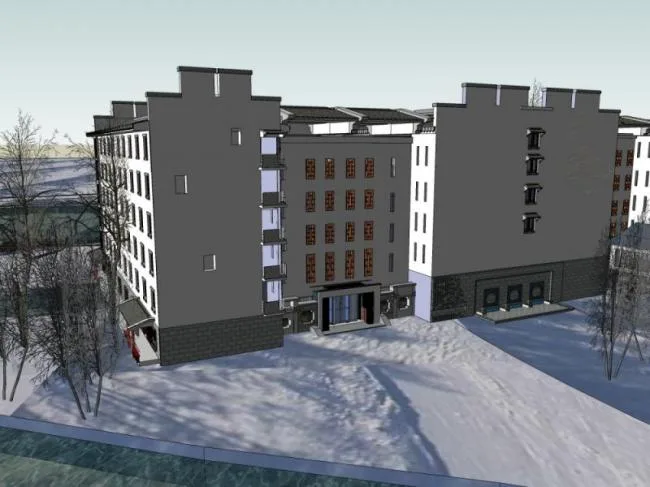 Sketchup Hotel Model | Multi story Hotel Architecture, Modern Chinese Style