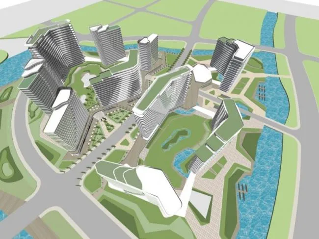 Sketchup Complex Model | High rise Commercial Complex, Residential, Modern Style