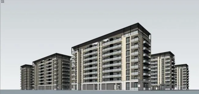 Sketchup Residential Model | Small and High rise Residential Buildings, Residential Buildings, Modern Style
