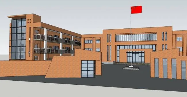 Sketchup School Model | Multi story Primary School, Teaching Building, Educational Architecture, Modern Style