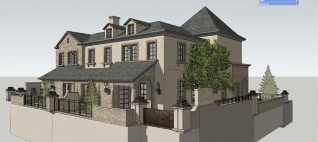 Sketchup Residential Model | High rise residential buildings, garden villas, residential buildings, classical style