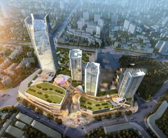 Sketchup Complex Model | Super high-rise commercial complex, hotel office, modern style