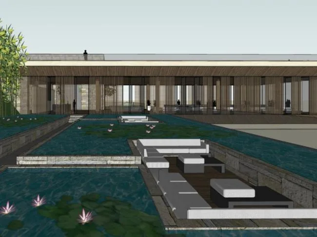 Sketchup Business Model | Multi story Clubhouse, Modern Style